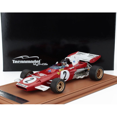 TECNOMODEL FERRARI F1 312B2 N 2 ZANDVOORT GP (with pilot figure) 1971 JACKY ICKX - CON VETRINA - WITH SHOWCASE - RED WHITE 1/18