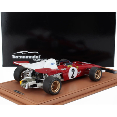 TECNOMODEL FERRARI F1 312B2 N 2 ZANDVOORT GP (with pilot figure) 1971 JACKY ICKX - CON VETRINA - WITH SHOWCASE - RED WHITE 1/18