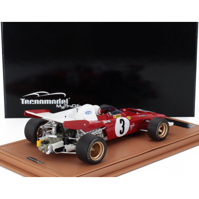 TECNOMODEL FERRARI F1   312B2 N 3 ZANDVOORT GP (with pilot figure) 1971 CLAY REGAZZONI - CON VETRINA - WITH SHOWCASE - RED WHITE