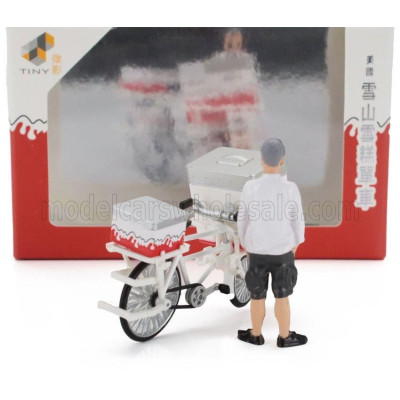 TINY TOYS BICYCLE ICE CREAM BICYCLE - WHITE 1/35