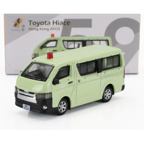 TINY TOYS TOYOTA HIACE VAN AFCD 2007 - LIGHT GREEN 1/64