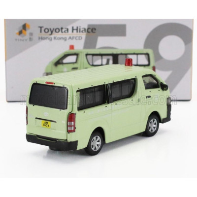TINY TOYS TOYOTA HIACE VAN AFCD 2007 - LIGHT GREEN 1/64