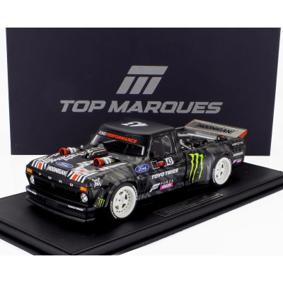 TOPMARQUES FORD USA F-150 PICK-UP 914hp N 43 HOONIGAN CLIMBKHAMA 2 TIANNAMEN 2019 KEN BLOCK - BLACK WHITE 1/18