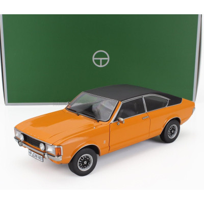 TOURING MODELCARS FORD ENGLAND GRANADA CONSUL 2.3L V6 GT COUPE II SERIES 1975 - ORANGE BLACK 1/18