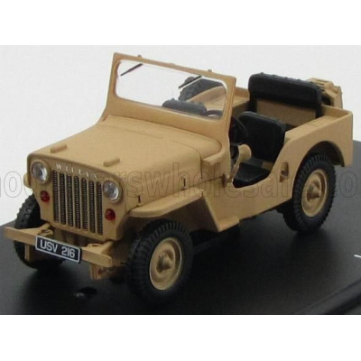 TRIPLE9 JEEP WILLYS CJ3B CABRIOLET OPEN 1953 - MILITARY SAND 1/43