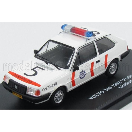 TRIPLE9 VOLVO 343 POLITIE WIERINGERWERF POLICE 1982 - WHITE ORANGE 1/43