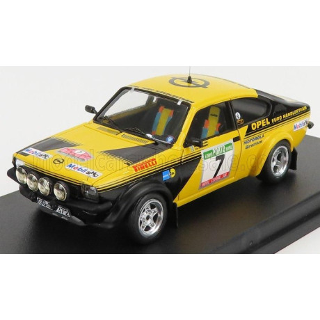 TROFEU OPEL KADETT GT/E (night version) N 7 RALLY OF PORTUGAL 1976 A.KULLANG - C.G.ANDERSSON - YELLOW BLACK 1/43