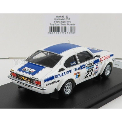 TROFEU OPEL KADETT GT/E (night version) N 23 RALLY RAC LOMBARD 1975 T.POND - D.RICHARDS - WHITE BLUE 1/43