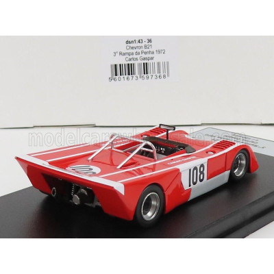TROFEU CHEVRON B21 N 108 3rd RAMPA DE PENHA 1972 C.GASPAR - RED WHITE 1/43