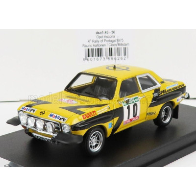 TROFEU OPEL ASCONA (night version) N 10 4th RALLY PORTUGAL 1975 R.AALTONEN - C.BILLSTAM - YELLOW BLACK 1/43