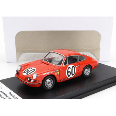 TROFEU PORSCHE 911S COUPE TEAM FARJON N 60 24h LE MANS 1967 ANDRE WICKY - PHILIPPE FARJON - ORANGE 1/43
