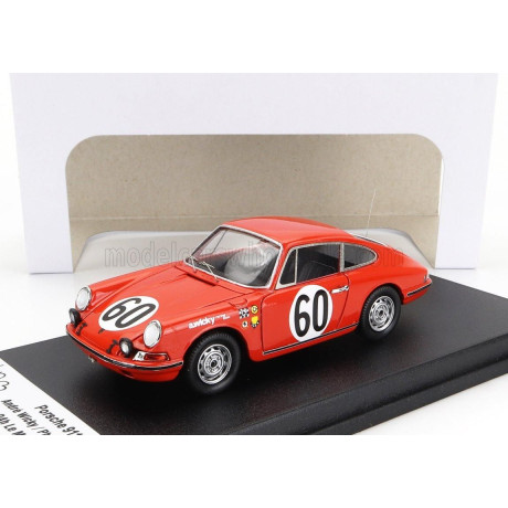TROFEU PORSCHE 911S COUPE TEAM FARJON N 60 24h LE MANS 1967 ANDRE WICKY - PHILIPPE FARJON - ORANGE 1/43