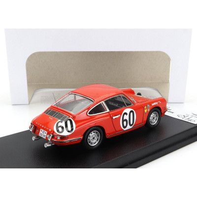 TROFEU PORSCHE 911S COUPE TEAM FARJON N 60 24h LE MANS 1967 ANDRE WICKY - PHILIPPE FARJON - ORANGE 1/43