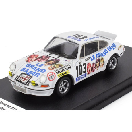 TROFEU PORSCHE 911 CARRERA RS COUPE N 103 TOUR AUTO 1973 HERVE BAYARD - RENE LIGONNET - WHITE 1/43