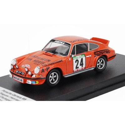 TROFEU PORSCHE 911 CARERA RS COUPE (night version) N 24 RALLY PORTUGAL 1979 ANTONIO DIEGUES - HENRIQUE ALEGRIA - ORANGE 1/43