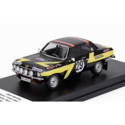 TROFEU OPEL ASCONA (night version) N 29 RALLY BALTIC 1975 HOLGHER BOHNE - FRANZ JOSEF MOORMANN - BLACK YELLOW 1/43