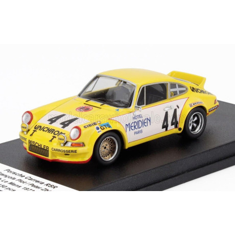 TROFEU PORSCHE 911 CARRERA RS COUPE N 44 24h LE MANS 1973 JEAN FRANCOIS PIOT - PETER ZBINDER - YELLOW WHITE 1/43