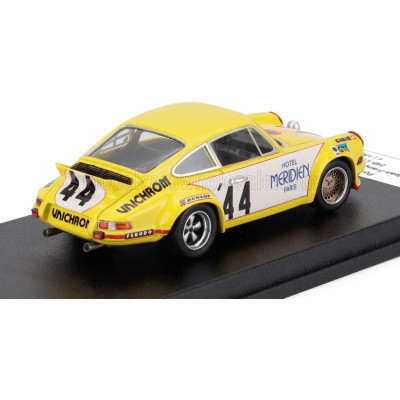 TROFEU PORSCHE 911 CARRERA RS COUPE N 44 24h LE MANS 1973 JEAN FRANCOIS PIOT - PETER ZBINDER - YELLOW WHITE 1/43