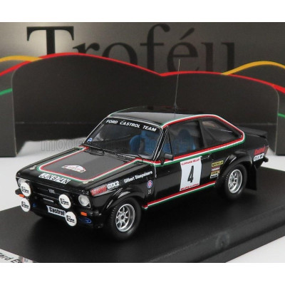 TROFEU FORD ENGLAND ESCORT MKII (night version) N 4 RALLY YPRES 1977 G.STAEPELAERE - F.FRANSSEN - BLACK 1/43