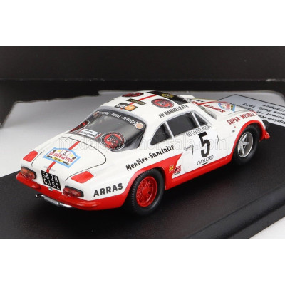 TROFEU RENAULT ALPINE A110 N 5 2nd RALLY YPRES 1973 S.LAURENT - P.HAMMELRATH - WHITE RED 1/43