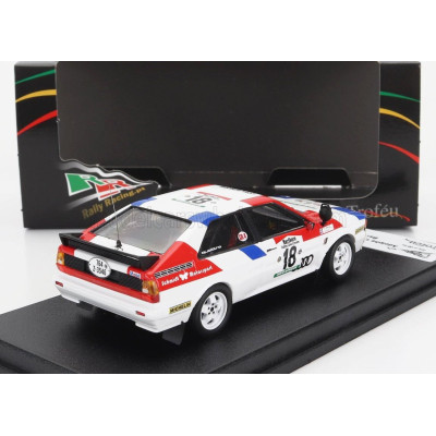 TROFEU AUDI QUATTRO N 18 RALLY BANDAMA 1981 A.CHOTEAU - P.Y.BUREL - WHITE RED BLUE 1/43