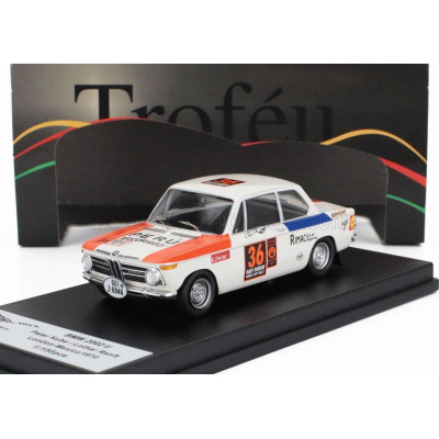 TROFEU BMW 2002 Ti N 36 RALLY LONDRA-MESSICO 1970 PETER KUBE - LOTHAR RANFT - WHITE BLUE RED 1/43