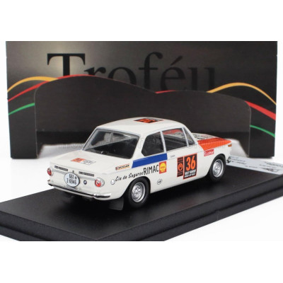 TROFEU BMW 2002 Ti N 36 RALLY LONDRA-MESSICO 1970 PETER KUBE - LOTHAR RANFT - WHITE BLUE RED 1/43