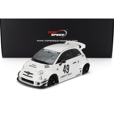 TRUESCALE FIAT 500 ABARTH 595 LB WORKS N 49 ABAS 2024 - WHITE 1/18