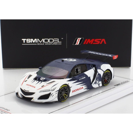 TRUESCALE HONDA NSX GT3 EVO TEAM ALPHA TAURI N 0 RED BULL FORMULA NURBURGRING 2023 YUKI TSUNODA - WHITE BLUE 1/43