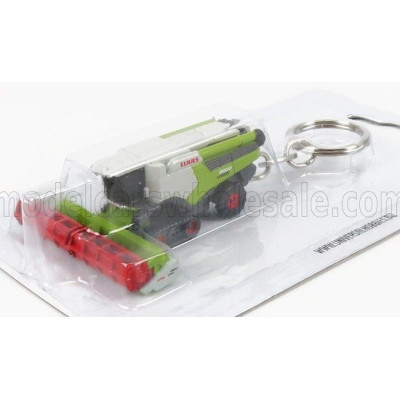 UNIVERSAL HOBBIES CLAAS PORTACHIAVI - LEXION 8900 MIETITREBBIA CINGOLATA - HARVESTER 2020 - WHITE GREEN 1/87