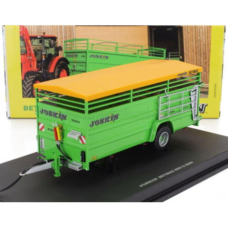 UNIVERSAL HOBBIES JOSKIN BETIMAX RDS6000 TRAILER LIVESTOCK TRANSPORTER - CARRELLO TRASPORTO ANIMALI - SILVER YELLOW 1/32
