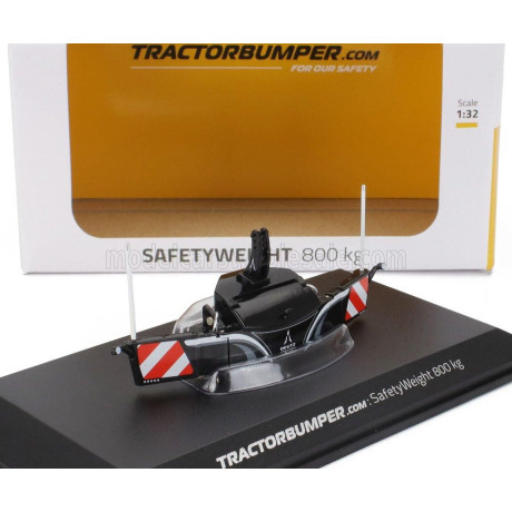 UNIVERSAL HOBBIES ACCESSORIES TRACTOR BUMPER FOR DEUTZ-FAHR - SAFETY WEIGHT 800kg. - BLACK 1/32