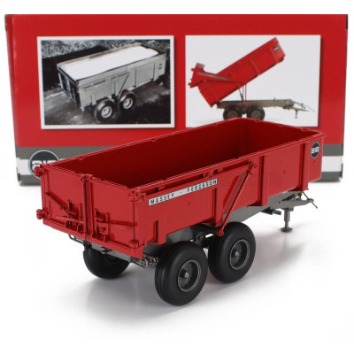 UNIVERSAL HOBBIES MASSEY FERGUSON TRAILER MF 212 GENERATION 1 TANDEM TIPPING - RED 1/32