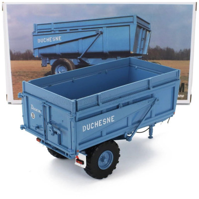 UNIVERSAL HOBBIES ACCESSORIES TRAILER DUCHESNE AGRICOLTURAL TIPPING - LIGHT BLUE 1/32