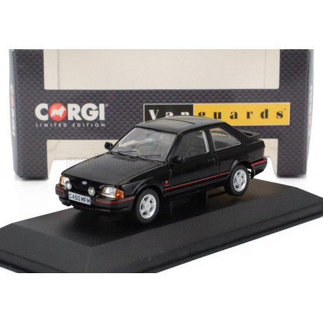 VANGUARDS FORD ENGLAND ESCORT MKIV XR3i RHD 1990 - DEUTSCHLAND VERSION - BLACK 1/43