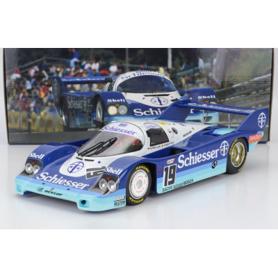 WERK83 PORSCHE 956B 2.6L TURBO TEAM BRUN MOTORSPORT N 19 1000km SPA 1985 STEFAN BELLOF - THIERRY BOUTSEN - 2 TONE BLUE WHITE 1/1
