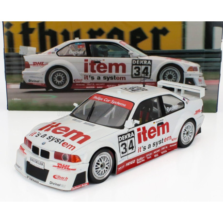 WERK83 BMW 3-SERIES 325i COUPE (E36) TEAM WS-DHL N 34 DTM SEASON 1994 HARALD BECKER - WHITE RED 1/18