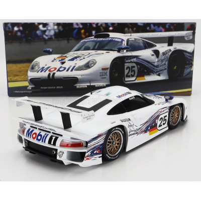WERK83 PORSCHE 911 3.2L GT1 EVO TEAM PORSCHE AG N 25 24h LE MANS 1997 H.J.STUCK - T.BOUTSEN - B.WOLLEK - WHITE 1/18