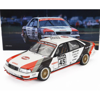 WERK83 AUDI QUATTRO V8 TEAM SCHMIDT MOTORSPORT TECHNIK N 45 DTM SEASON 1990 WALTER ROHRL - WHITE GREY RED 1/18
