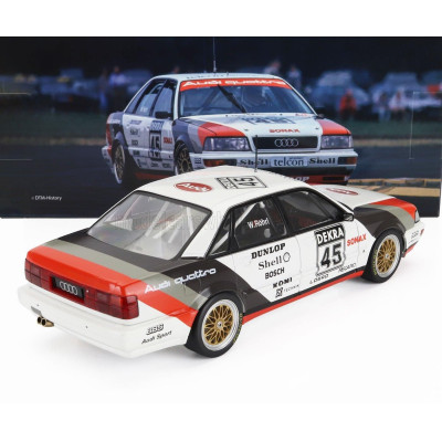 WERK83 AUDI QUATTRO V8 TEAM SCHMIDT MOTORSPORT TECHNIK N 45 DTM SEASON 1990 WALTER ROHRL - WHITE GREY RED 1/18