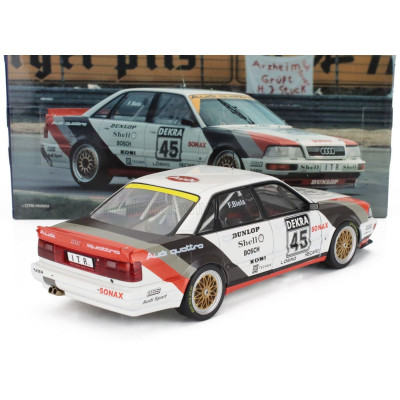 WERK83 AUDI V8 QUATTRO TEAM AZR N 45 CHAMPION DTM SEASON 1991 FRANK BIELA - WHITE RED BLACK 1/18