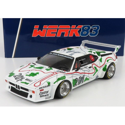 WERK83 BMW M1 (E26) TEAM BMW MOTORSPORT N 201 3rd 1000 Km ADAC NURBURGRING 1980 N.PIQUET - H.J.STUCK - WHITE GREEN RED 1/18