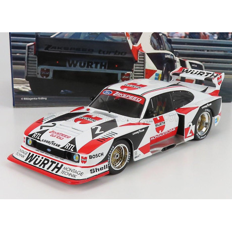 WERK83 FORD ENGLAND CAPRI GR.5 WüRTH N 2 DRM CHAMPION 1981 KLAUS LUDWIG - WHITE RED BLACK 1/18