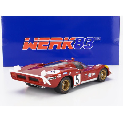 WERK83 FERRARI 512S 5.0L V12 LONG TAIL TEAM SEFAC SPA FERRARI N 5 24h LE MANS 1970 JACKY ICKX - PETER SCHETTY - RED 1/18