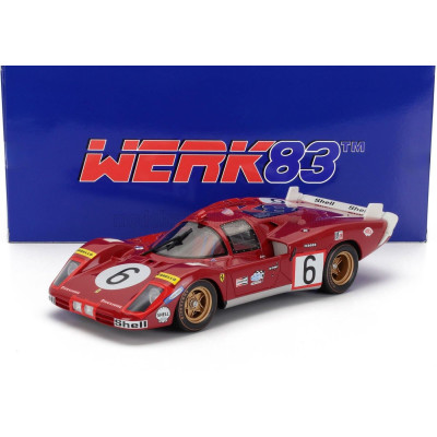 WERK83 FERRARI 512S 5.0L V12 LONG TAIL TEAM SEFAC SPA FERRARI N 6 24h LE MANS 1970 IGNAZIO GIUNTI - NINO VACCARELLA - RED 1/18