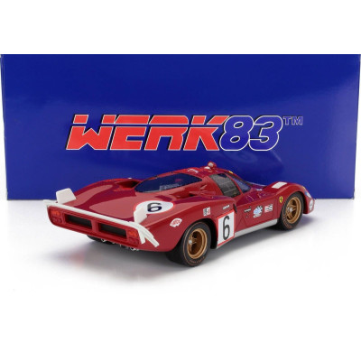 WERK83 FERRARI 512S 5.0L V12 LONG TAIL TEAM SEFAC SPA FERRARI N 6 24h LE MANS 1970 IGNAZIO GIUNTI - NINO VACCARELLA - RED 1/18