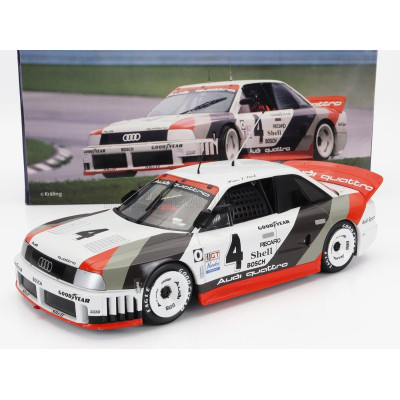 WERK83 AUDI 90 QUATTRO TEAM AUDI SPORT N 4 WINNER IMSA LAGUNA SECA 1989 HANS JOACHIM STUCK - WHITE GREY RED 1/18