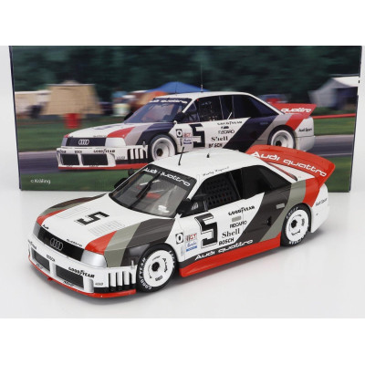 WERK83 AUDI 90 QUATTRO IMSA GTO TEAM AUDI SPORT N 5 2nd LAGUNA IMSA 1989 HURLEY HAYWOOD - WHITE GREY RED 1/18