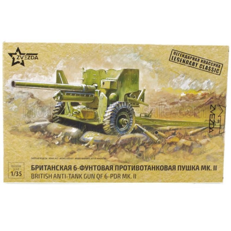 ZVEZDA KRUPP BRITISH ANTI TANK GUN MILITARY 1/35