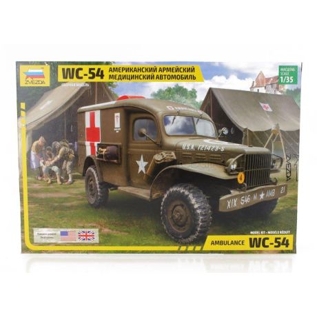 ZVEZDA DODGE WC54 4X4 TRUCK MILITARY AMBULANCE 1944 1/35